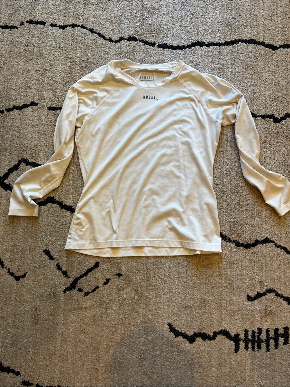 NOBULL Women's Long Sleeve Training Top in Cream